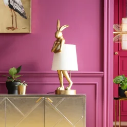 KARE Animal Rabbit bordlampe, guld/hvid, 68 cm, E14