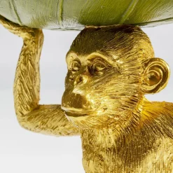 Banana Leaf dekorativ skål, guld/grøn, håndmalet^KARE