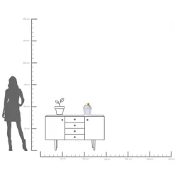 Barfly-vase, grå, glas, højde 30 cm, mundblæst^KARE Clearance