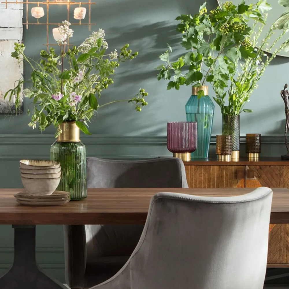 KARE Barfly-vase, grøn, glas, højde 30 cm, mundblæst