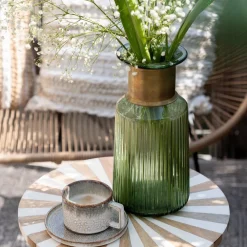 KARE Barfly-vase, grøn, glas, højde 30 cm, mundblæst