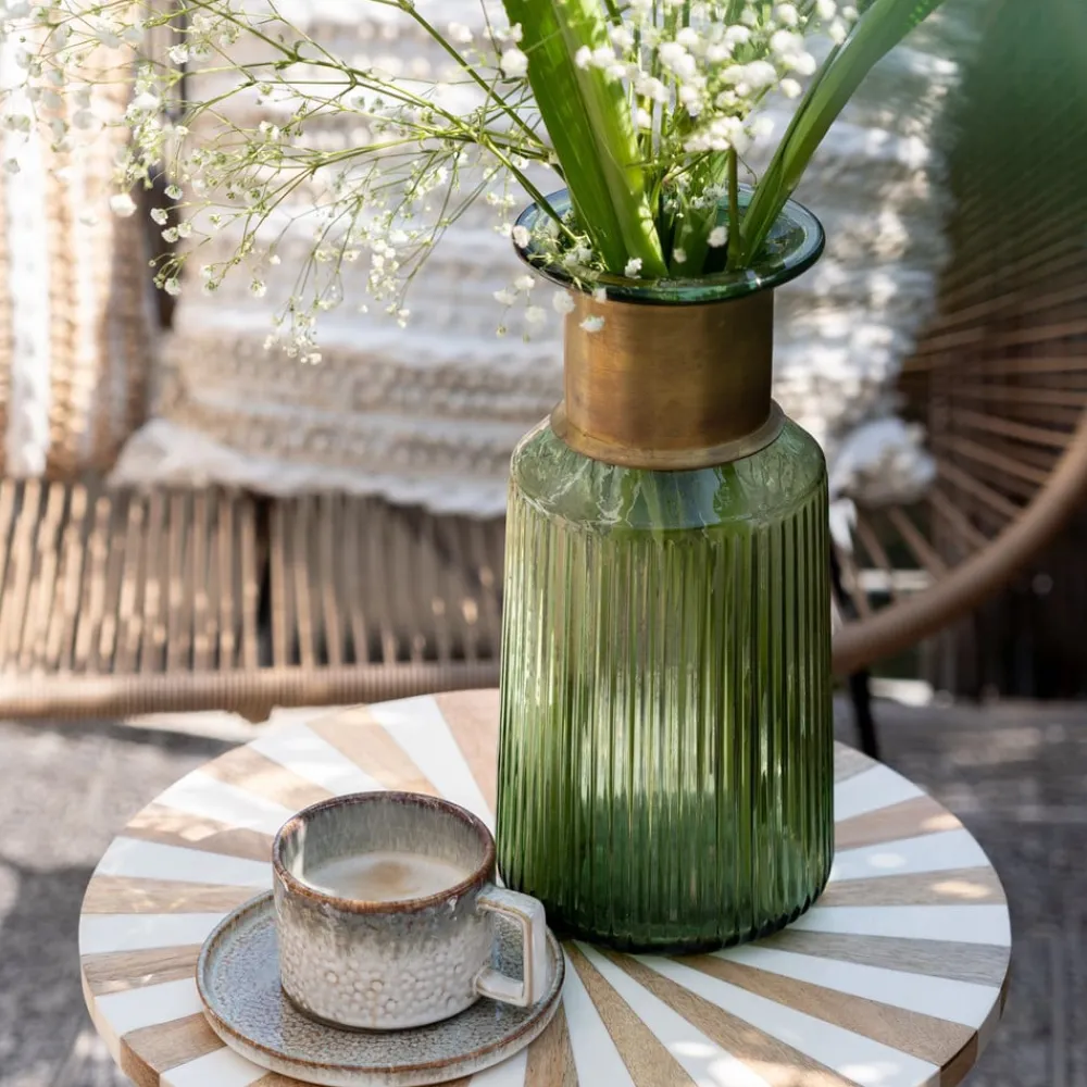 KARE Barfly-vase, grøn, glas, højde 30 cm, mundblæst