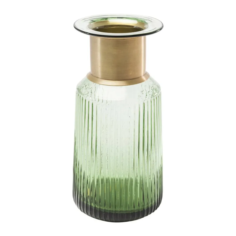 KARE Barfly-vase, grøn, glas, højde 30 cm, mundblæst