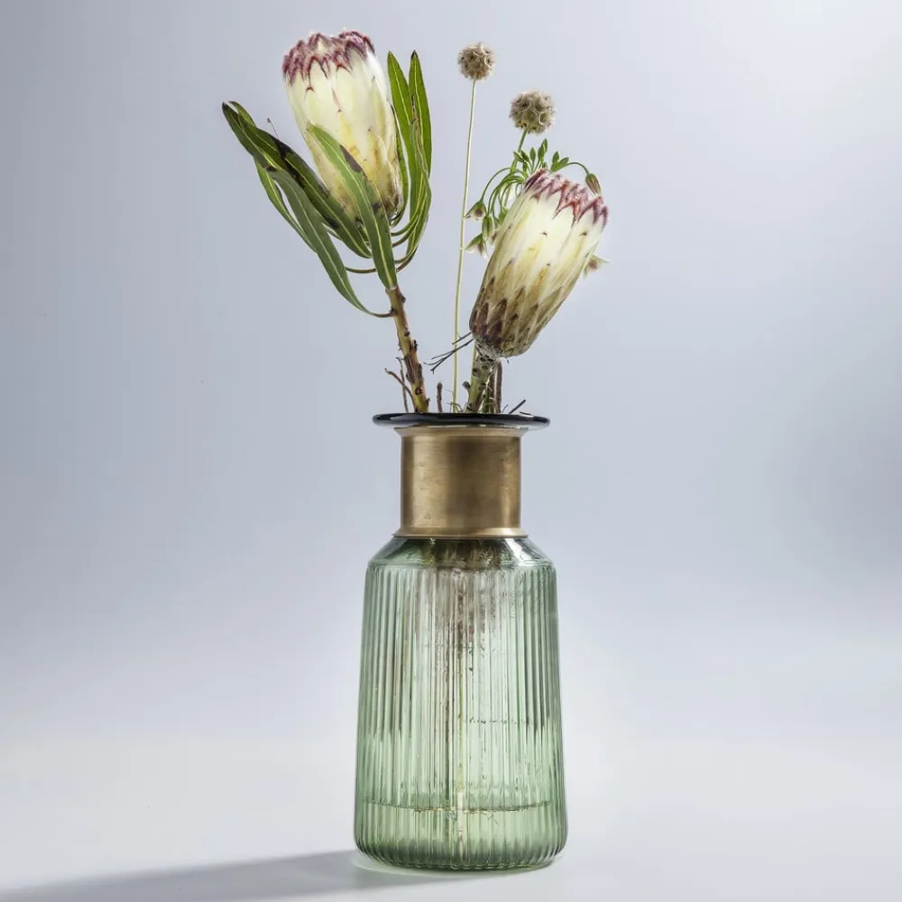 KARE Barfly-vase, grøn, glas, højde 30 cm, mundblæst