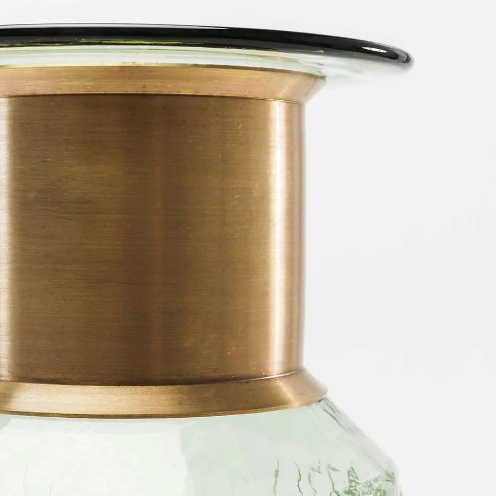 KARE Barfly-vase, grøn, glas, højde 30 cm, mundblæst