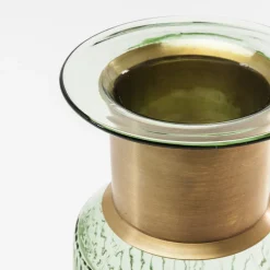 KARE Barfly-vase, grøn, glas, højde 30 cm, mundblæst
