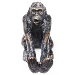 Bogstøtte Abe, polyresin, sort, sæt med 2 stk^KARE Clearance