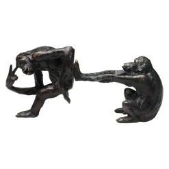 Bogstøtte Abe, polyresin, sort, sæt med 2 stk^KARE Clearance