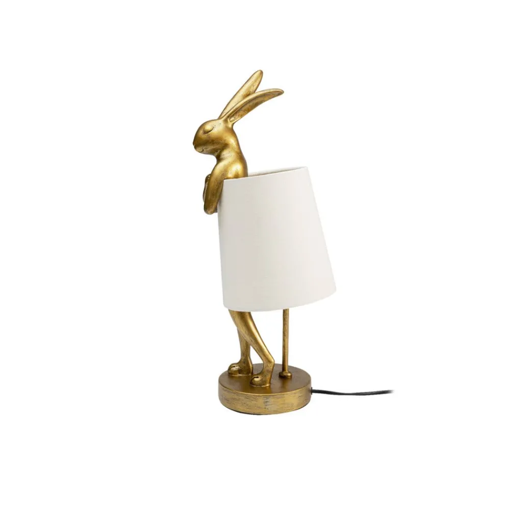 KARE bordlampe Animal Rabbit, guld/hvid, højde 50 cm