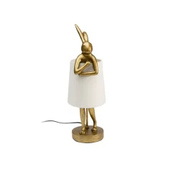 KARE bordlampe Animal Rabbit, guld/hvid, højde 50 cm