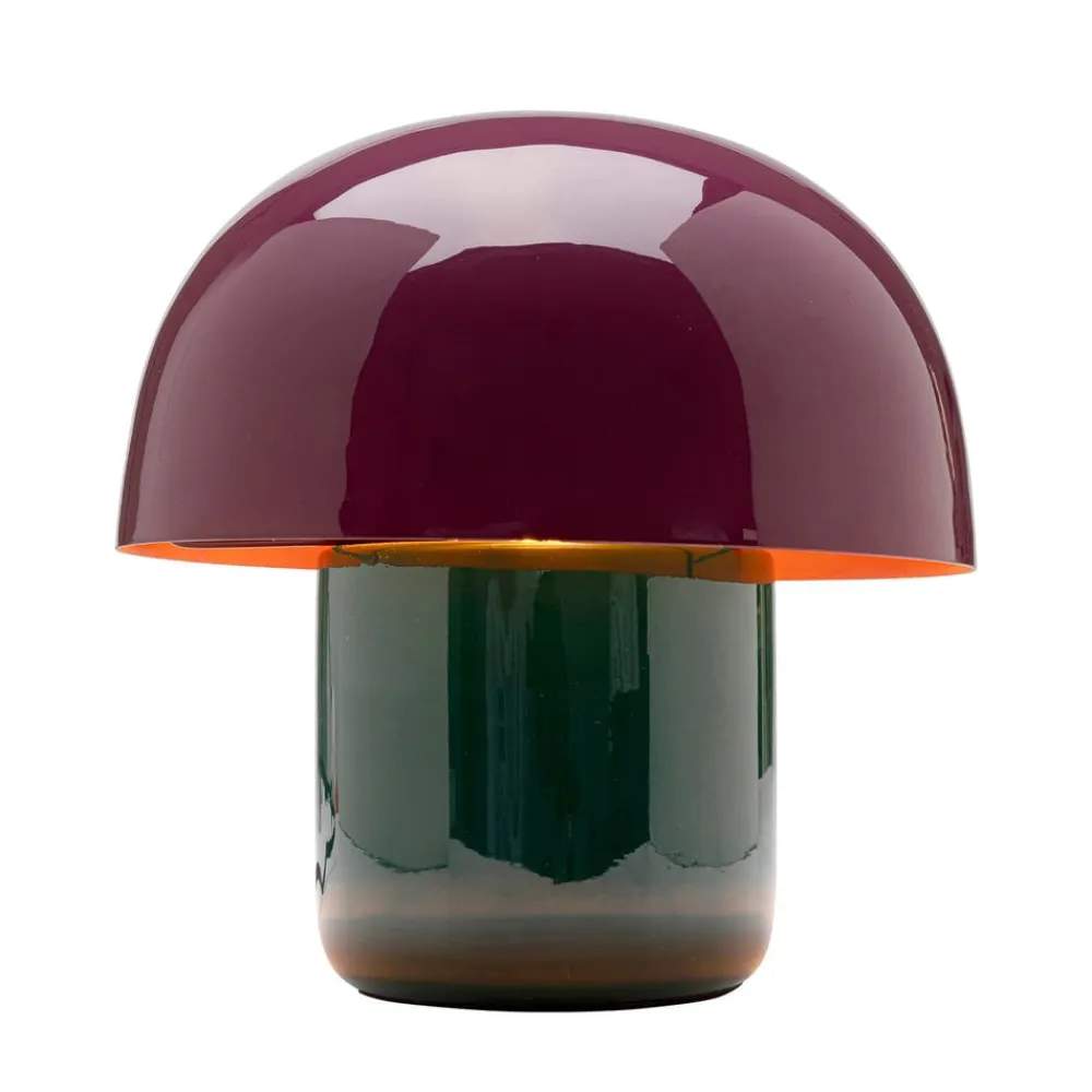KARE bordlampe Mushroom, lilla/grøn, metal, 20 cm, E14