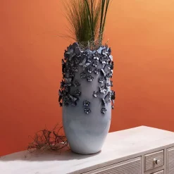 Butterflies-vase, lyseblå, højde 50 cm, stentøj^KARE Hot
