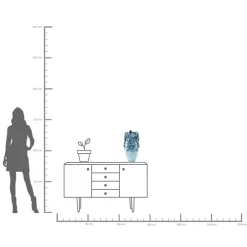 Butterflies-vase, lyseblå, højde 50 cm, stentøj^KARE Hot