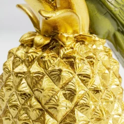 KARE Møbel Og Interiør>dekorationsfigur ananaspapegøje, polyresin, guldfarvet, grøn