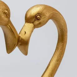 dekorationsfigur Flamingo Love, guldfarvet, højde 39 cm^KARE Best
