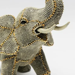 dekorationsfigur Walking Elephant Pearls, højde 24 cm, grå^KARE Outlet