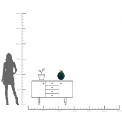 dekorationsæske Chameleon, højde 34 cm, mørkegrøn, guld^KARE Discount