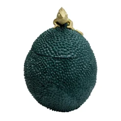 dekorationsæske Chameleon, højde 34 cm, mørkegrøn, guld^KARE Discount