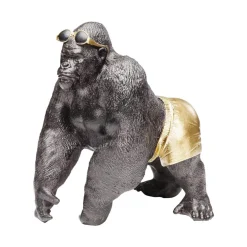 dekorativ figur Monkey Beach, højde 20 cm, sort polyresin^KARE Online