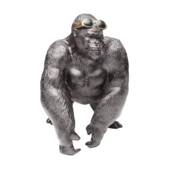 dekorativ figur Monkey Beach, højde 20 cm, sort polyresin^KARE Online