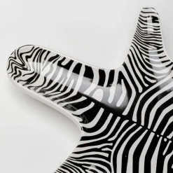 dekorativ skål zebra, porcelæn, sort/hvid, håndmalet^KARE Best