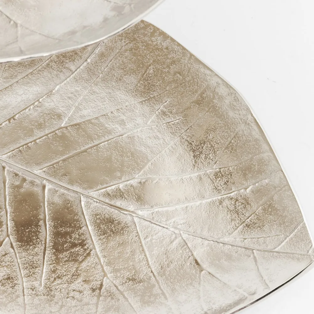 KARE Møbel Og Interiør>Etagere Leaf, aluminium, forniklet, højde 46 cm