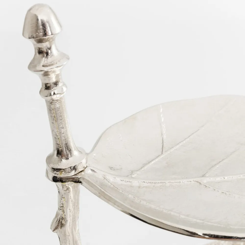 KARE Møbel Og Interiør>Etagere Leaf, aluminium, forniklet, højde 46 cm