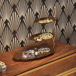 Etagere Leaf, aluminium, messingbelagt, h 46 cm^KARE Online