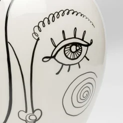 KARE Favola Lady-vase, højde 30 cm, keramik, sort/hvid