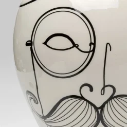 Favola Men-vase, højde 30 cm, keramik, sort/hvid^KARE