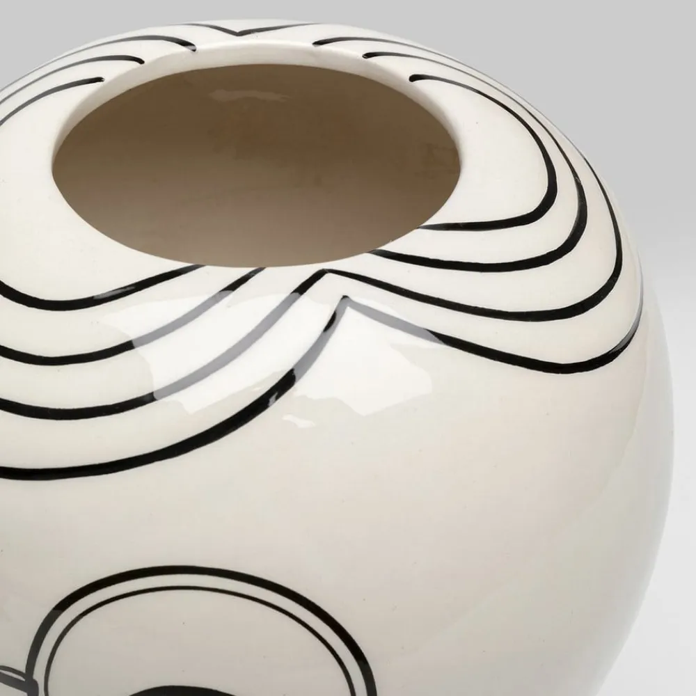 Favola Men-vase, højde 30 cm, keramik, sort/hvid^KARE