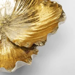 KARE Flower Bloom dekorativ skål, creme/guld, håndlavet