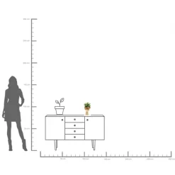 Flowercrown dekorativ vase, højde 30 cm, Ø 20 cm, guldfarvet^KARE Best