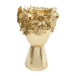 Flowercrown dekorativ vase, højde 30 cm, Ø 20 cm, guldfarvet^KARE Best