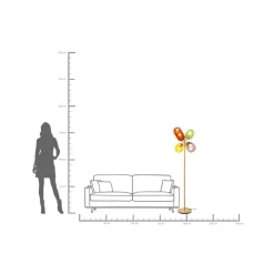 Gulvlampe Balloon Dance, flerfarvet, glas, 160 cm, E27^KARE Best
