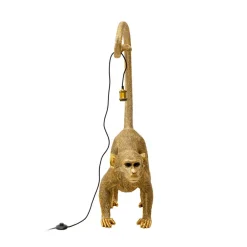 gulvlampe Monkey Dance, guldfarvet, 120 cm, E27^KARE Hot