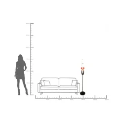 KARE Gulvlampe Sugar, flerfarvet, glas, 150 cm, G9