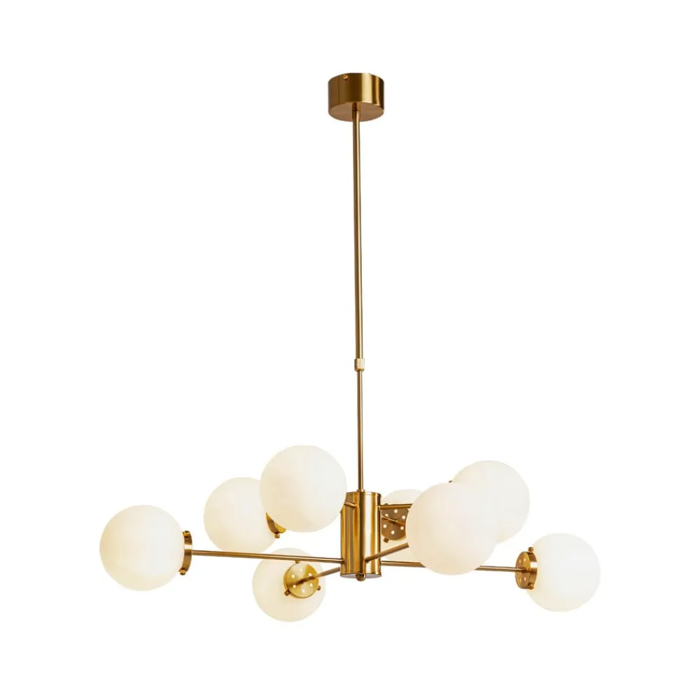 KARE Heavenly hængelampe i guld, 8 lyskilder