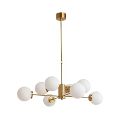 KARE Heavenly hængelampe i guld, 8 lyskilder