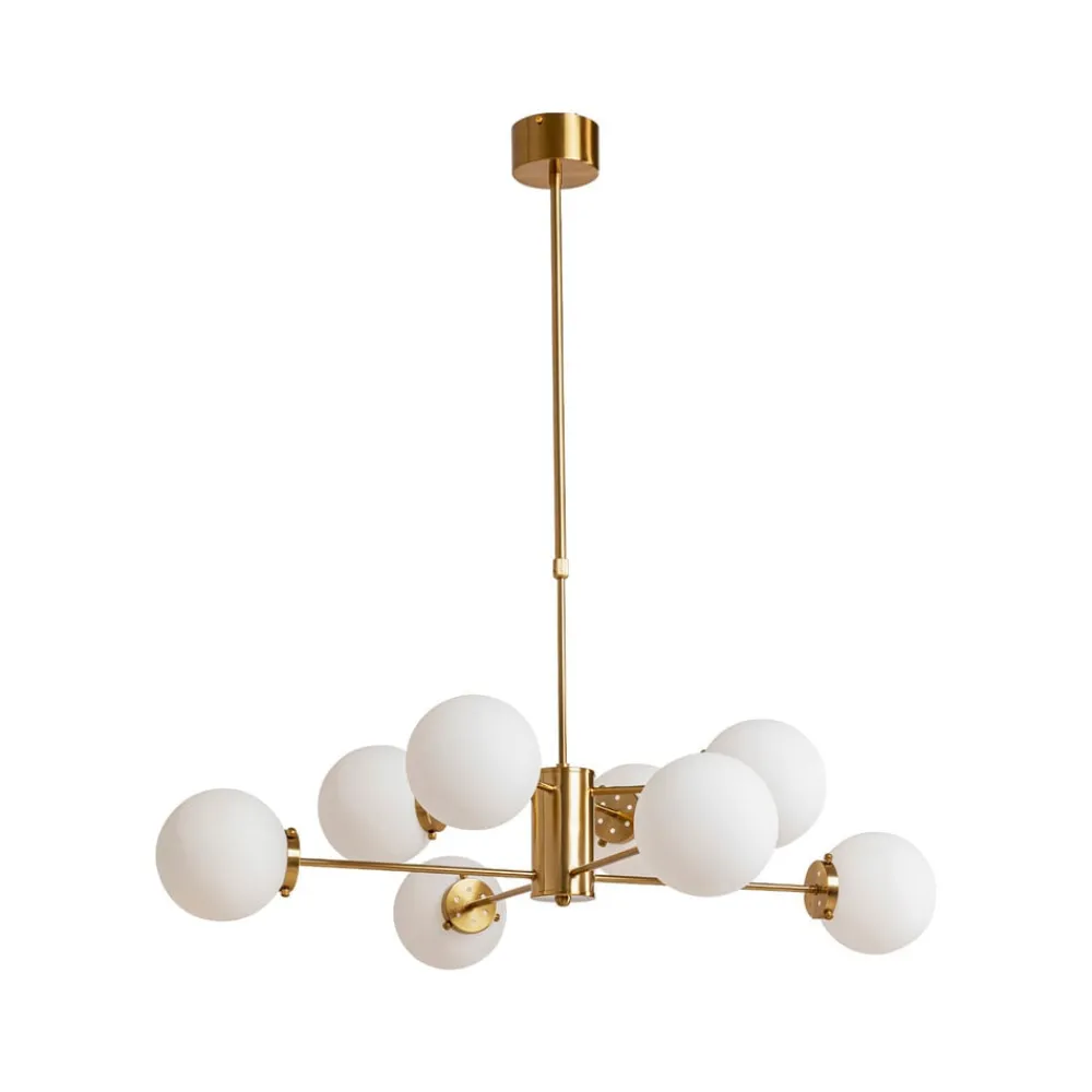 KARE Heavenly hængelampe i guld, 8 lyskilder