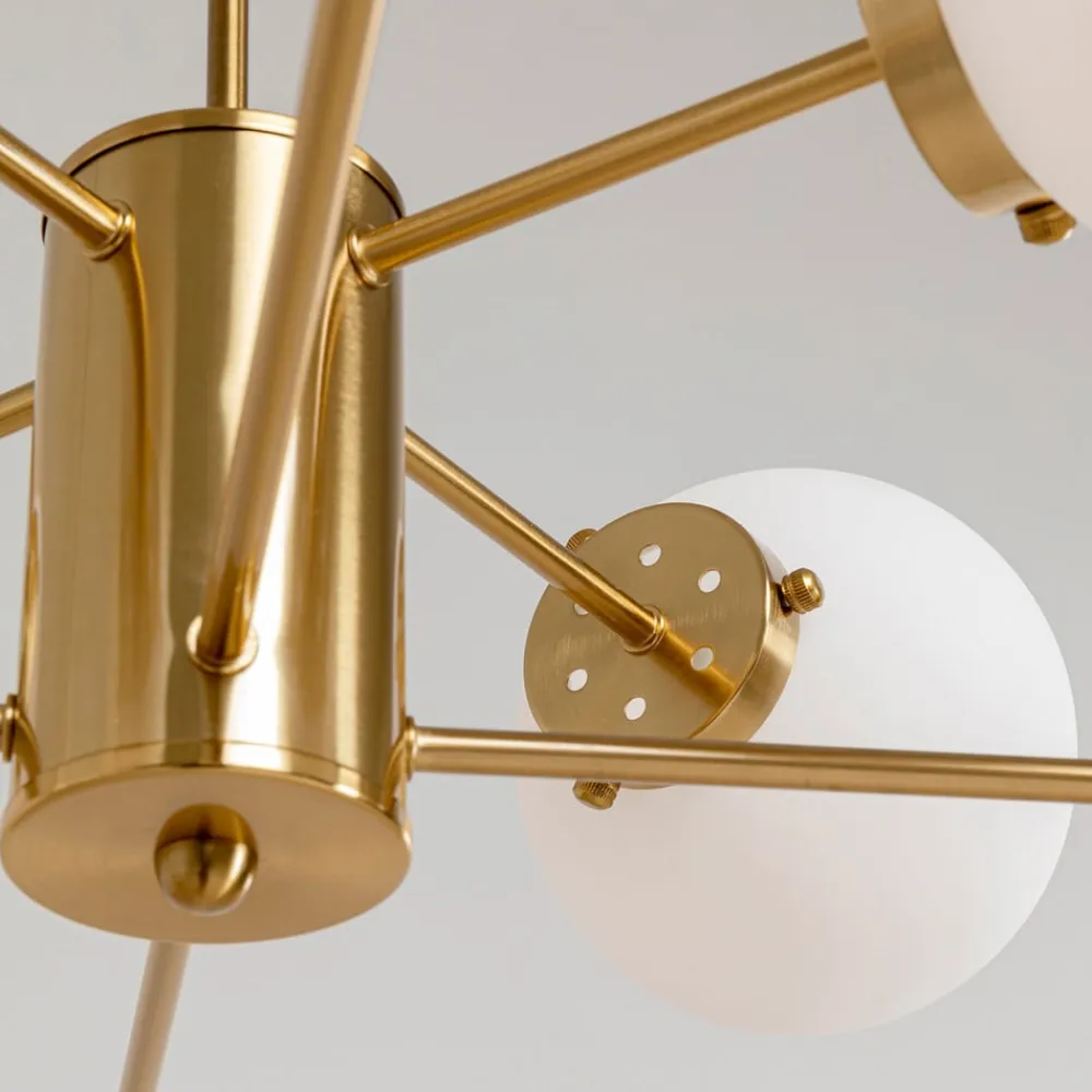 KARE Heavenly hængelampe i guld, 8 lyskilder