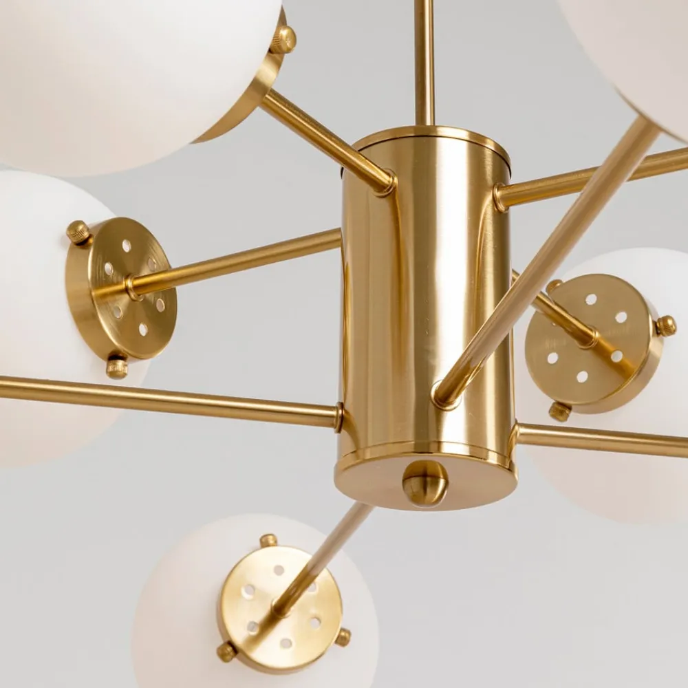 KARE Heavenly hængelampe i guld, 8 lyskilder