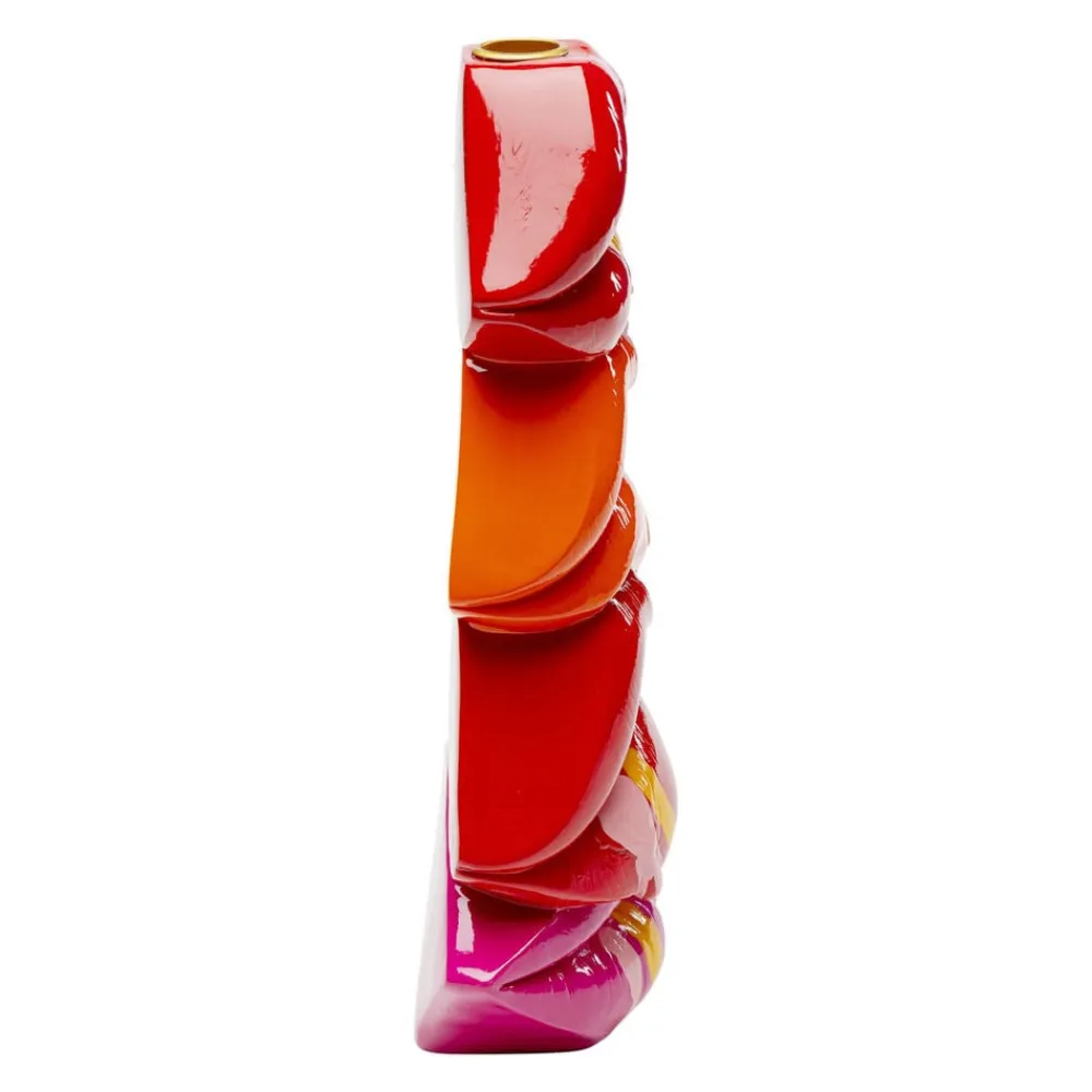 KARE Møbel Og Interiør>Lysestage Lips, højde 30 cm, polyresin, rød