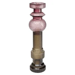 KARE Lysestage Marvelous Duo, højde 49 cm, glas lilla/grå