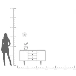 Orkidé-vægobjekt, polyresin, 24 x 25 cm, hvid^KARE Best