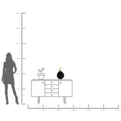 KARE Papegøjedekorationsæske, højde 40 cm, polyresin, sort, guld