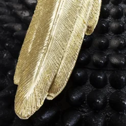 KARE Papegøjedekorationsæske, højde 40 cm, polyresin, sort, guld