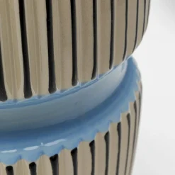 KARE Møbel Og Interiør>Vase Calabria, blå/beige, porcelæn, håndlavet
