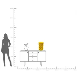 KARE Møbel Og Interiør>Vase Lemon Juice, højde 43 cm, Ø 26 cm, porcelæn, gul