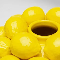 Vase Lemon Juice, højde 40 cm, Ø 31 cm, porcelæn, gul^KARE New